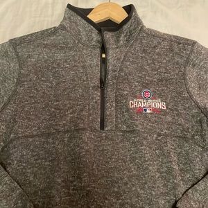 Chicago Cubs, World Series Series Champs, Gray, Antigua Fleece, Large
